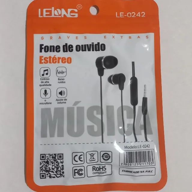 Fone de ouvido branco com fio - Foto 2