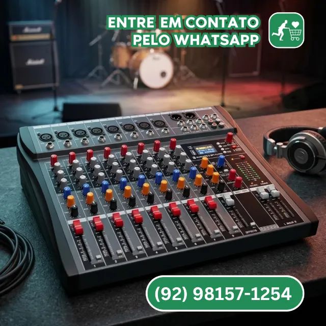 Mesa de Som 8 Canais