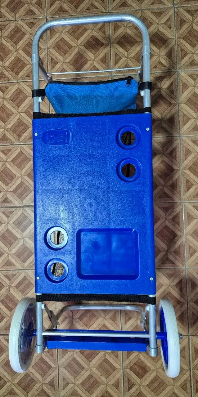 CARRINHO/MESA PARA PRAIA COM BOLSA E REDE - Foto 4