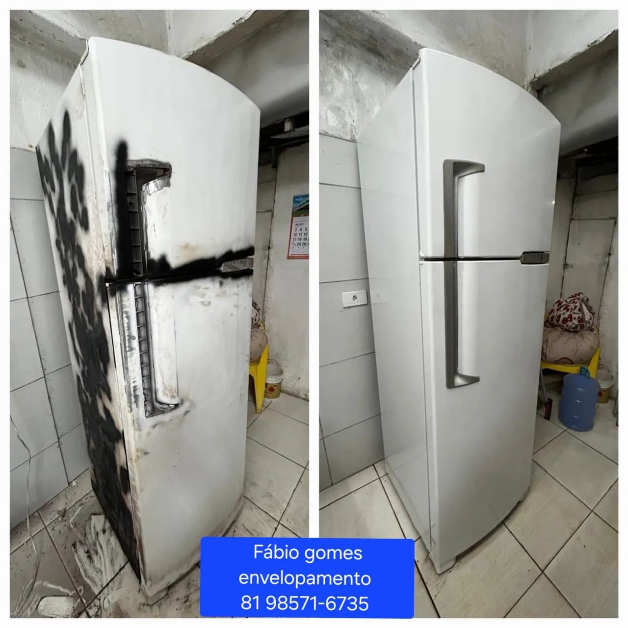 Geladeira de cara nova com envelopamento  - Foto 3