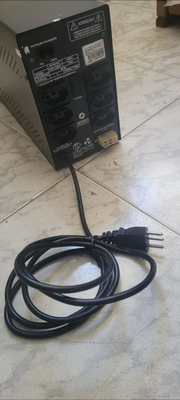 Nobreak Microsol 1.4 Kva super conservado, todo original. - Foto 3