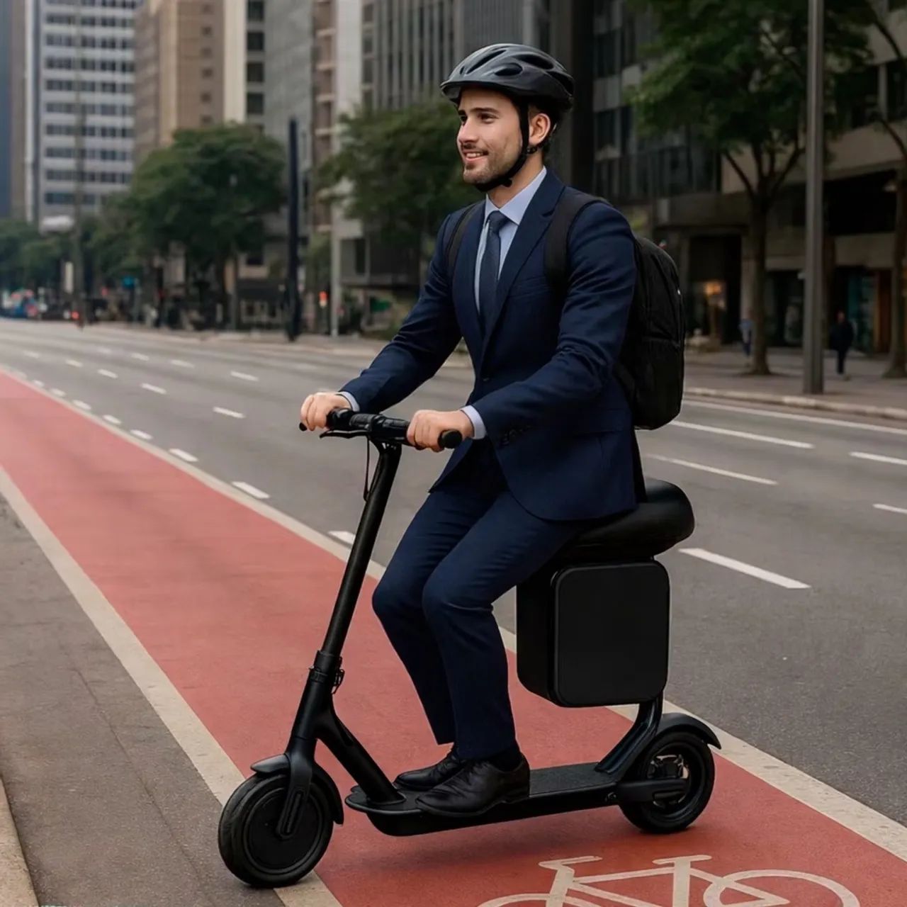 Patinete elétrico com banco 