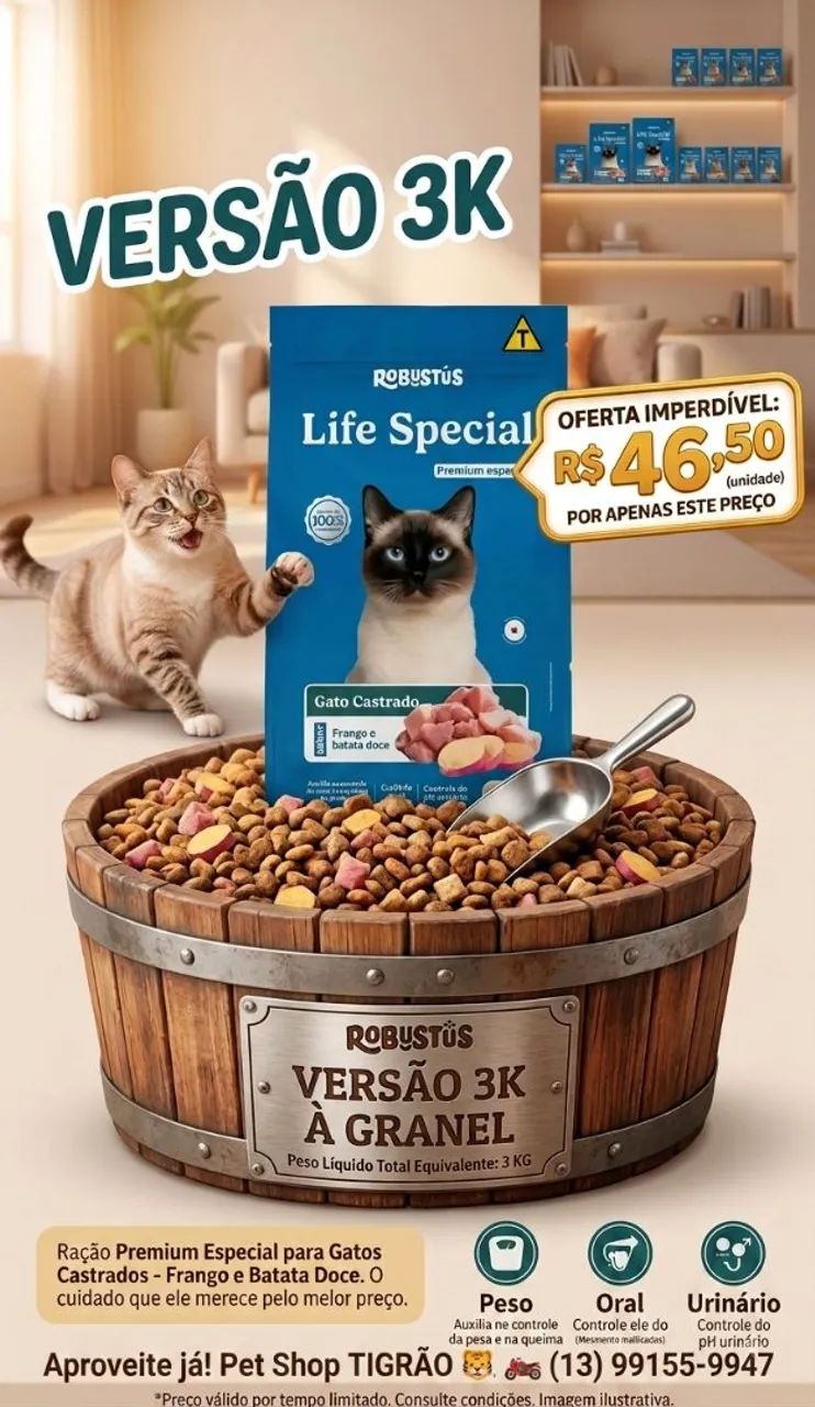 RAÇÃO GATOS 