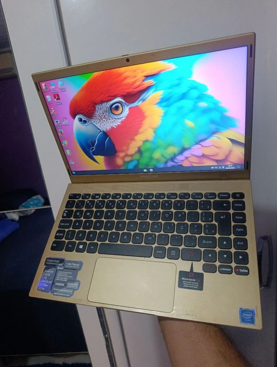 Notebook bom para estudos com ssd de 128 gigas, bateria de longa duração, Windows 10 - Foto 3