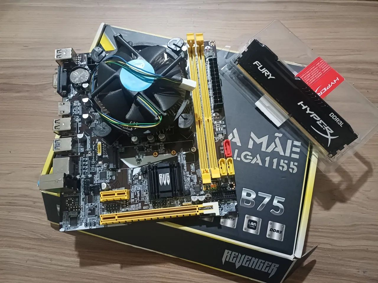 RAM 8gb + Placa-Mãe B75 Intel LGA 1155 DDR3 - Foto 2