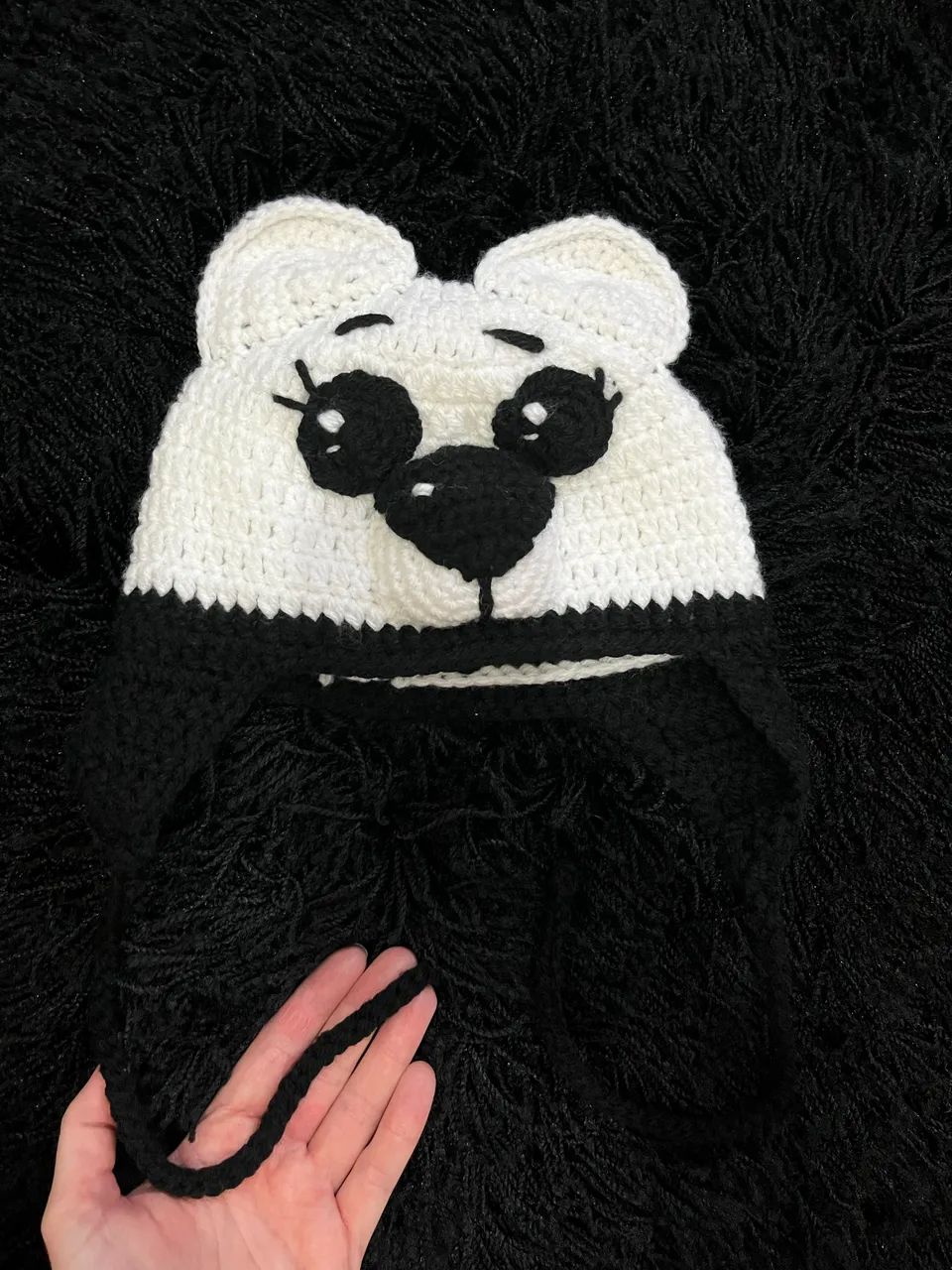 Gorro Panda em Crochê Lã Touca Infantil Gorrinho - Foto 3