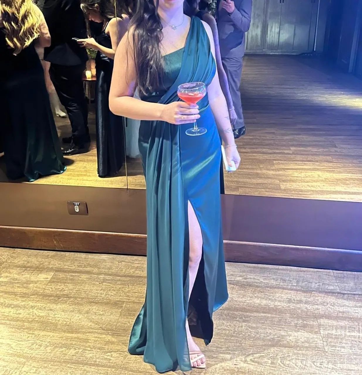 Vestido verde esmeralda tamanho M