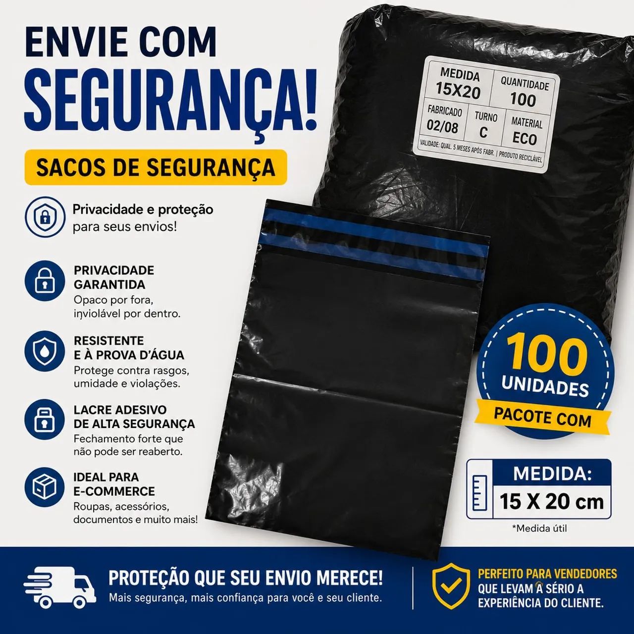 Envelopes segurança para envios