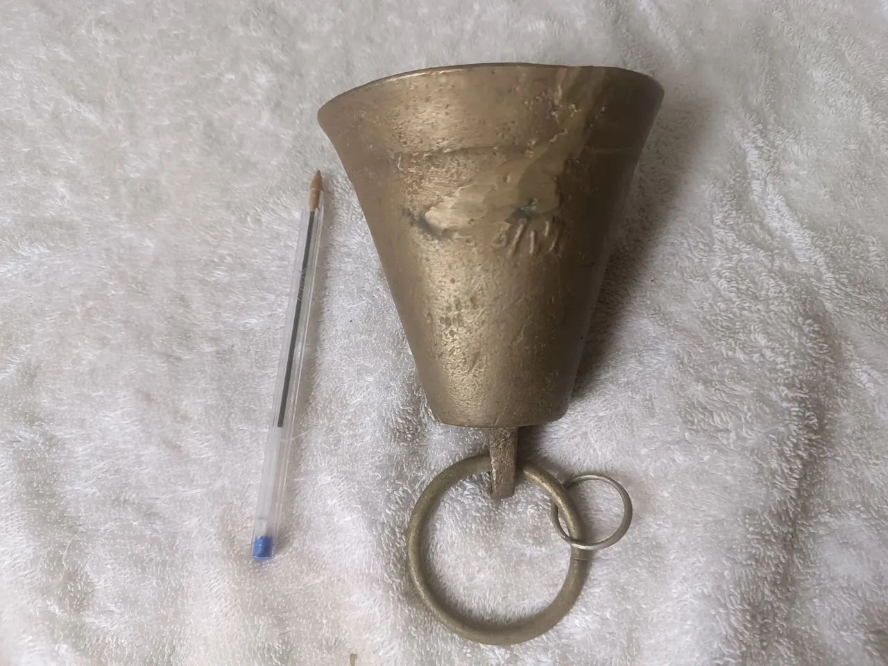 Sino/sinetas bronze maciço antigo sec. XIX Francês marca PARIS 15 CM - Foto 6