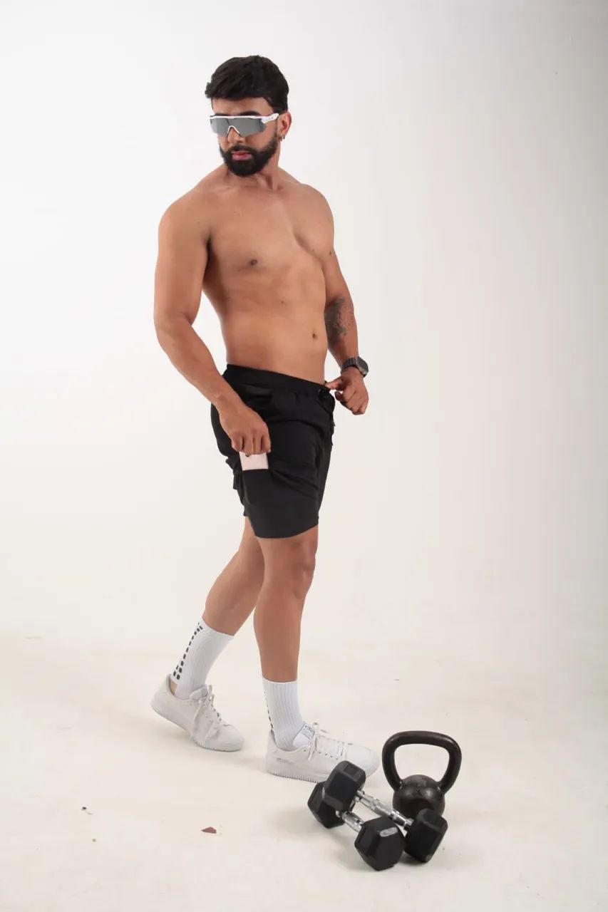 Short duplo masculino  - Foto 2