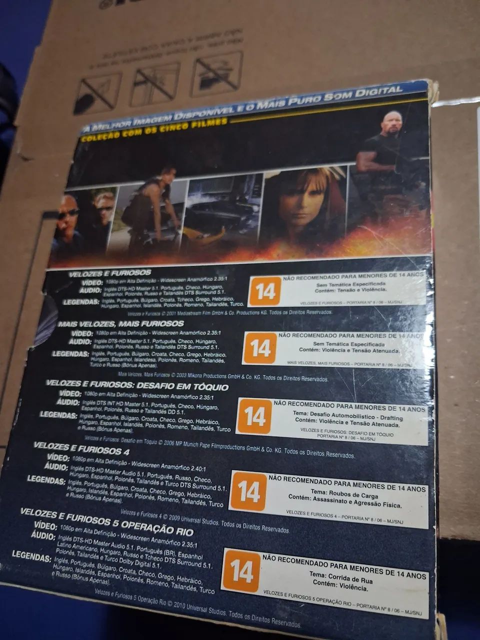 Velozes e furiosos coleção 6 filmes blu ray - Foto 2