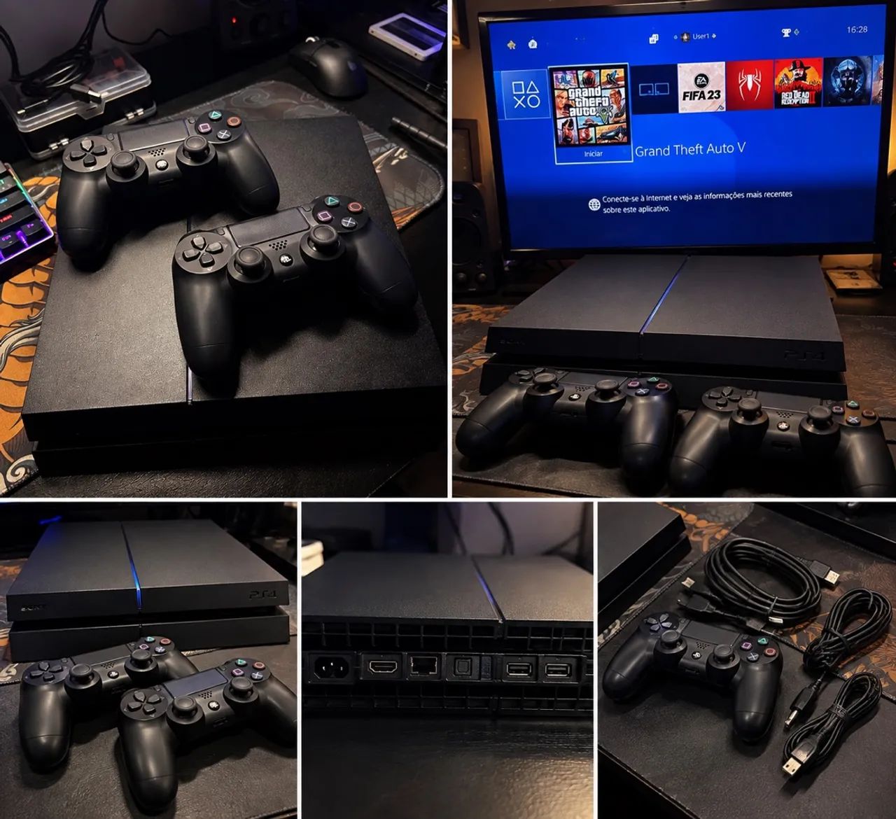 PlayStation 4 + 2 controles - Foto 3