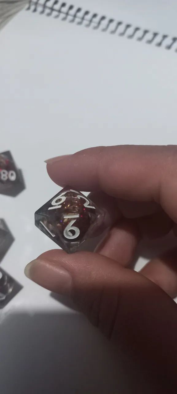 Jogo de Dados RPG de mesa efeito coágulo de sangue - Foto 4