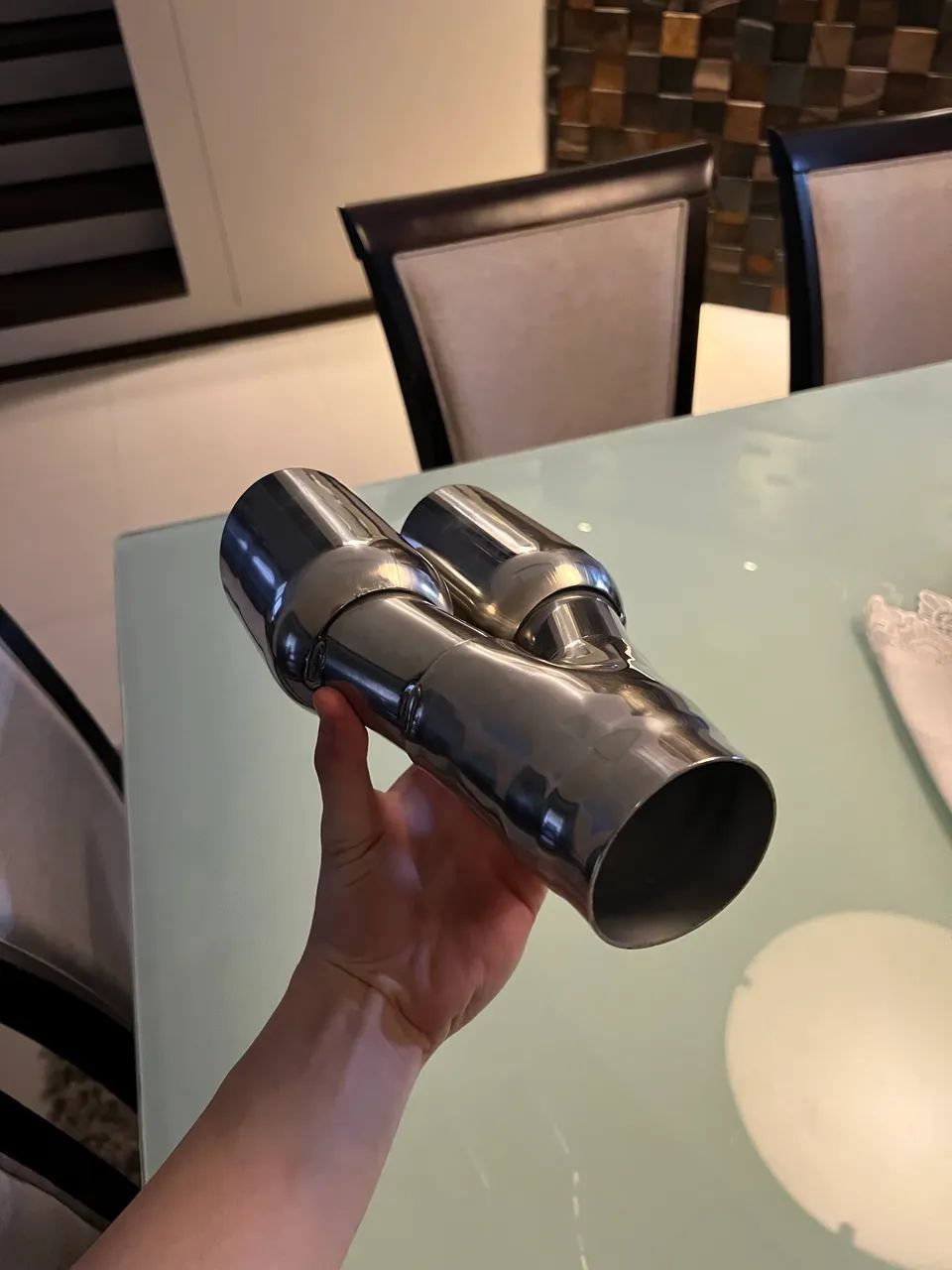 Ponteira Escapamento Inox Cromada 2,5 Polegadas - Foto 2