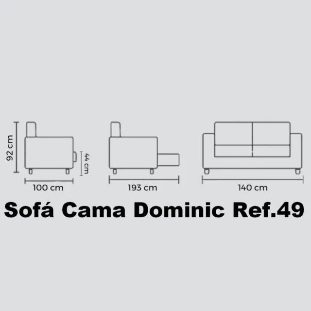 Sofá Cama Dominic 1,40 m Linho Novo! Pronta Entrega! - Foto 5