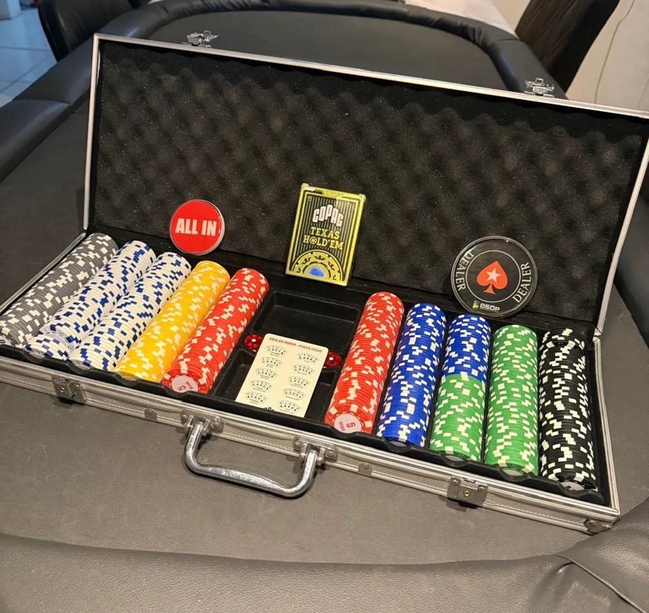 Maleta de poker 500 fichas  - Foto 3
