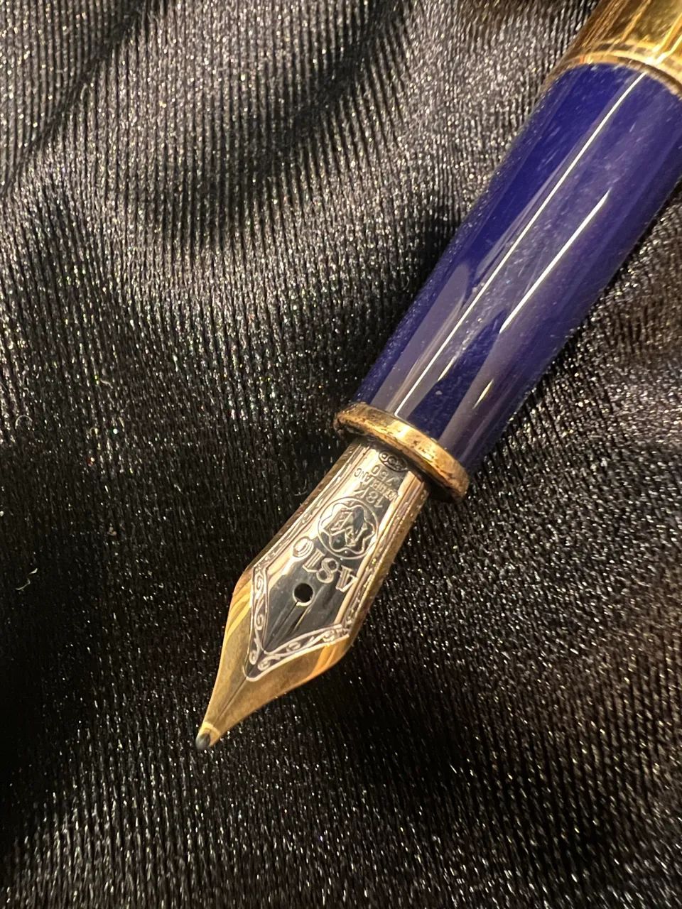 Caneta-tinteiro Montblanc Solitaire Doué Blue  C/certificado - Foto 3