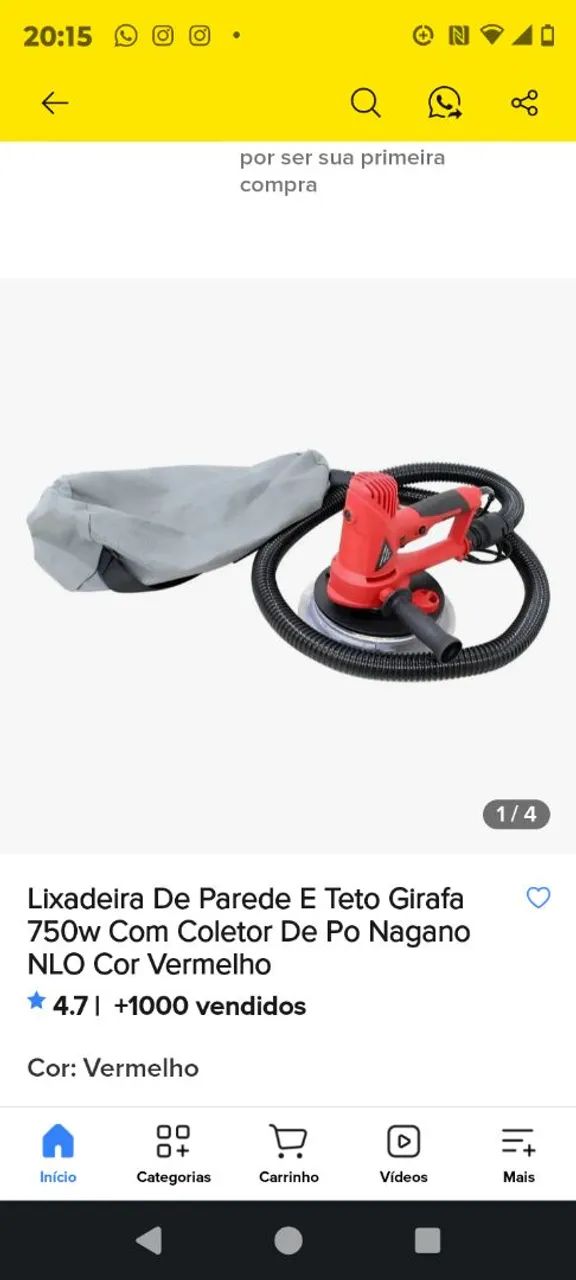 Lixadeira com guarda pó e sucção de poeira (nova) - Foto 5