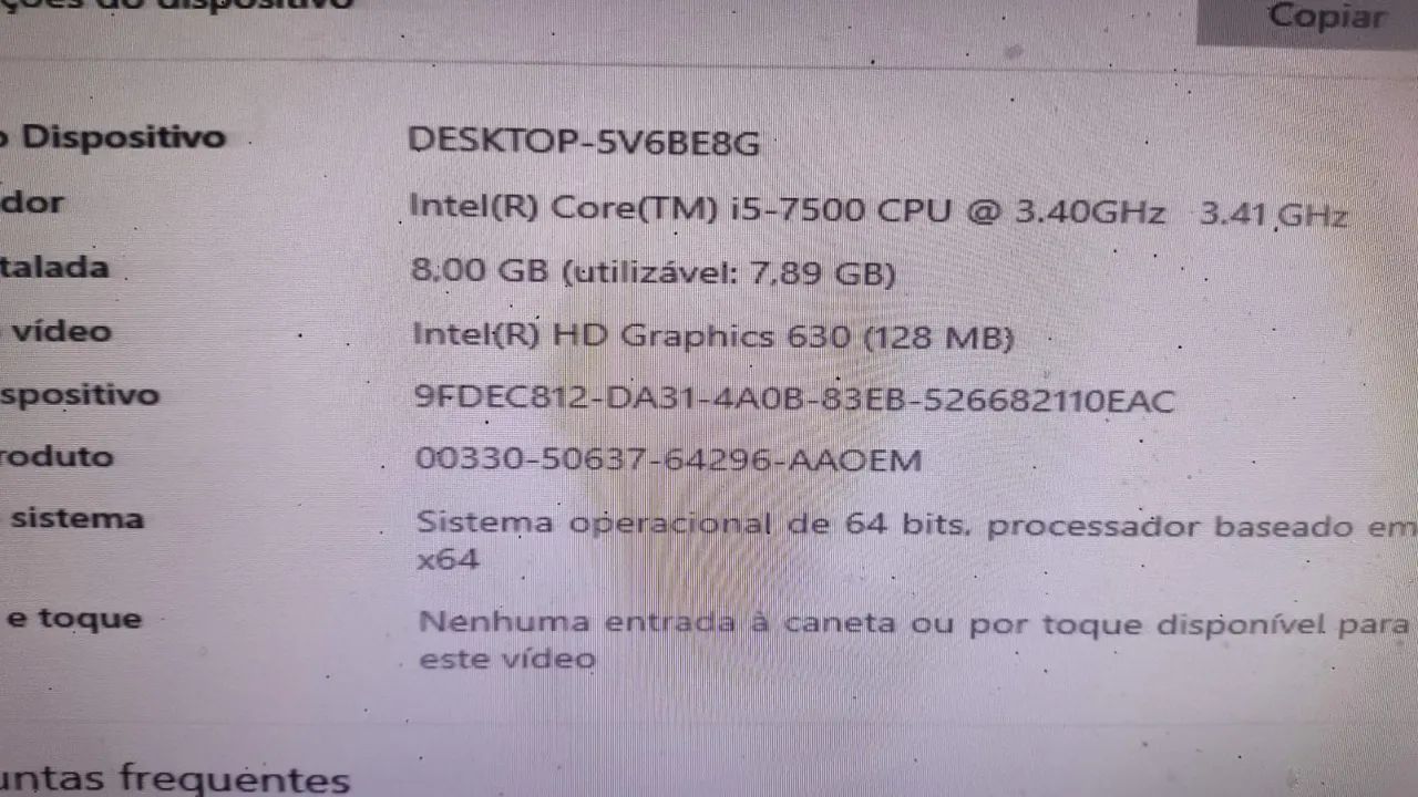 CPU Del i5 Sétima Geração  - Foto 2