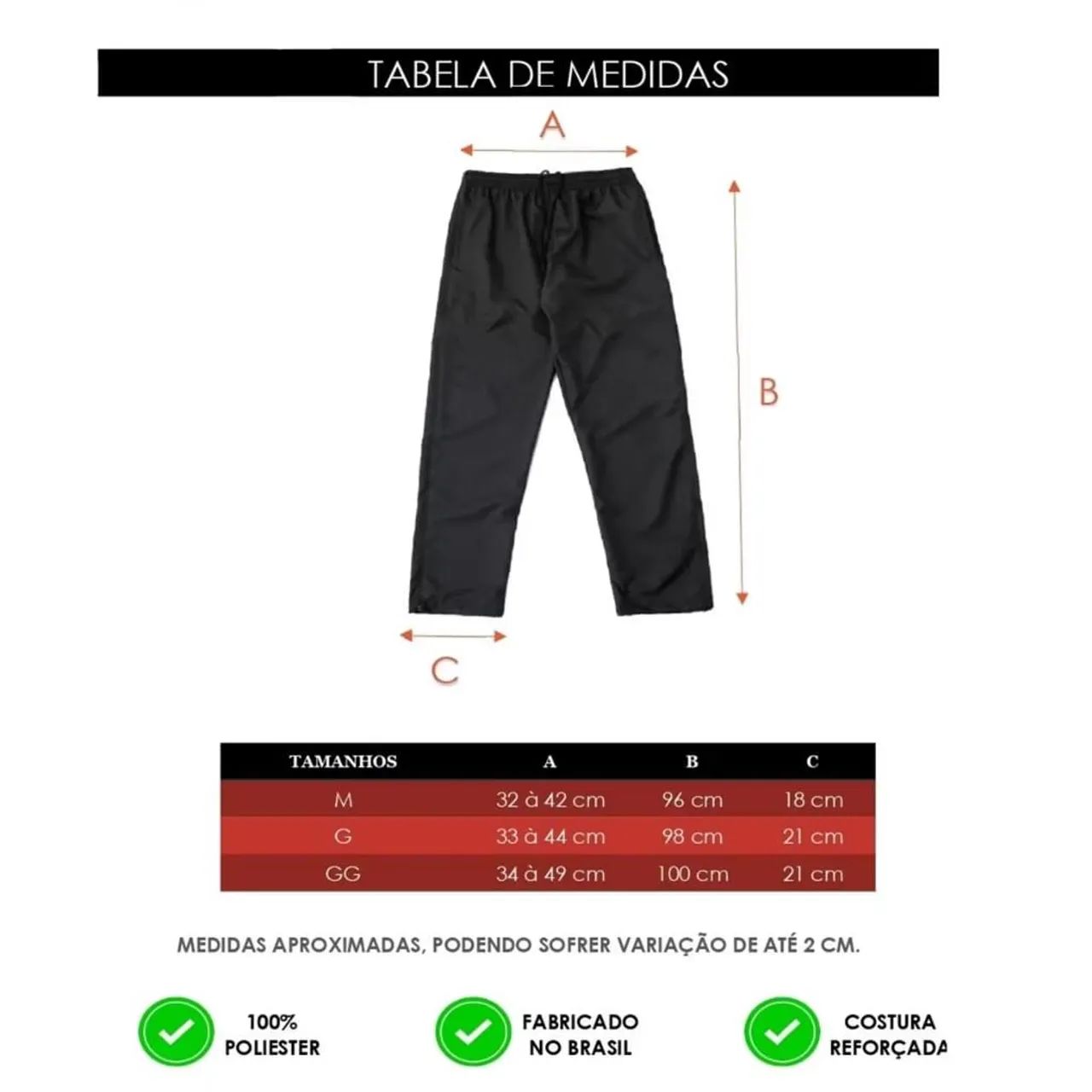 3 calças masculina tactel novas - Foto 4