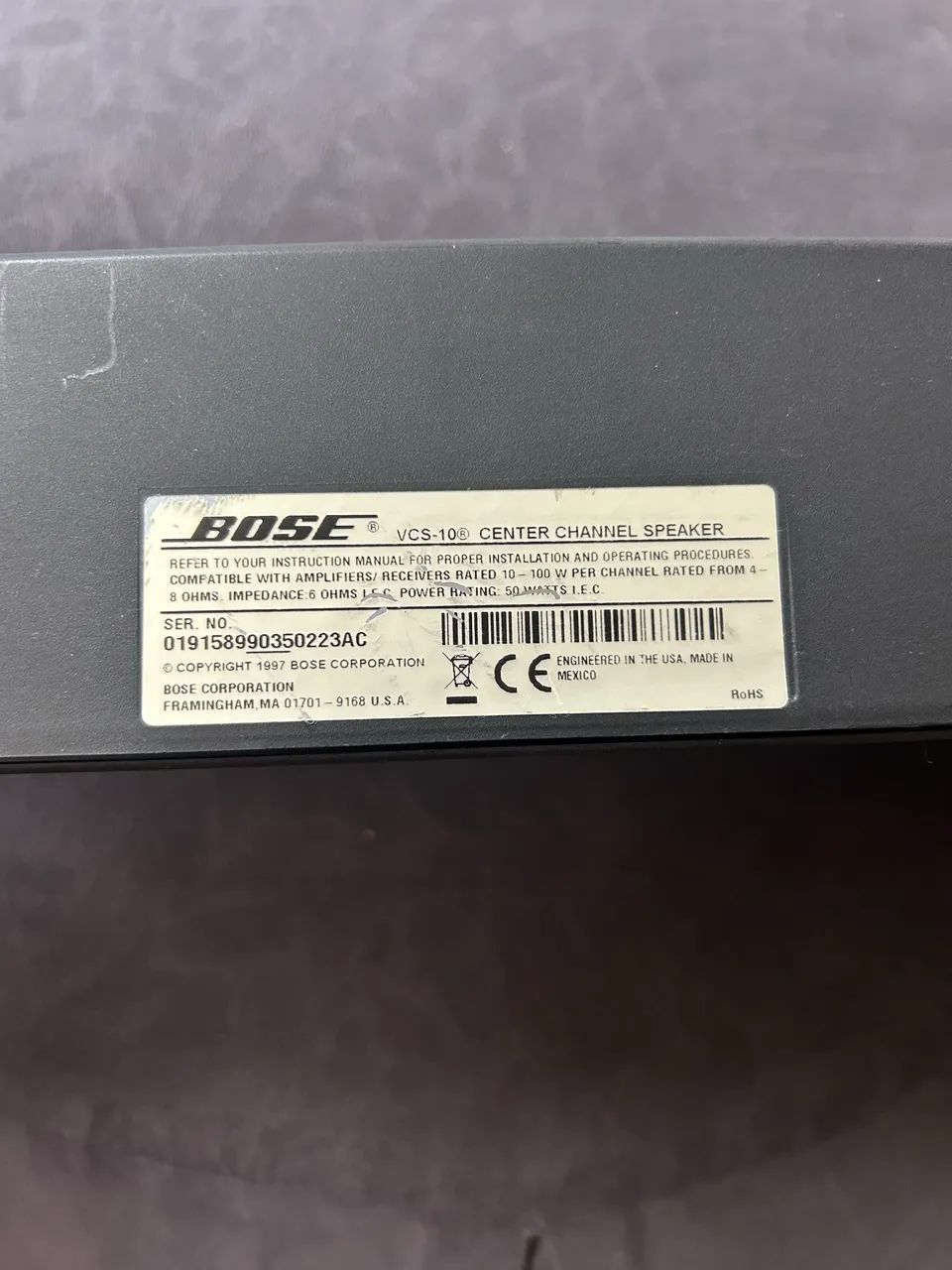 Bose VCS-10 Center Channel Speaker - Foto 4