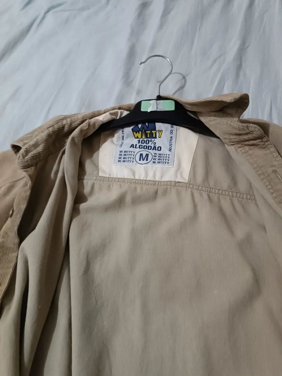 Camisa veludo cotele vintage bege