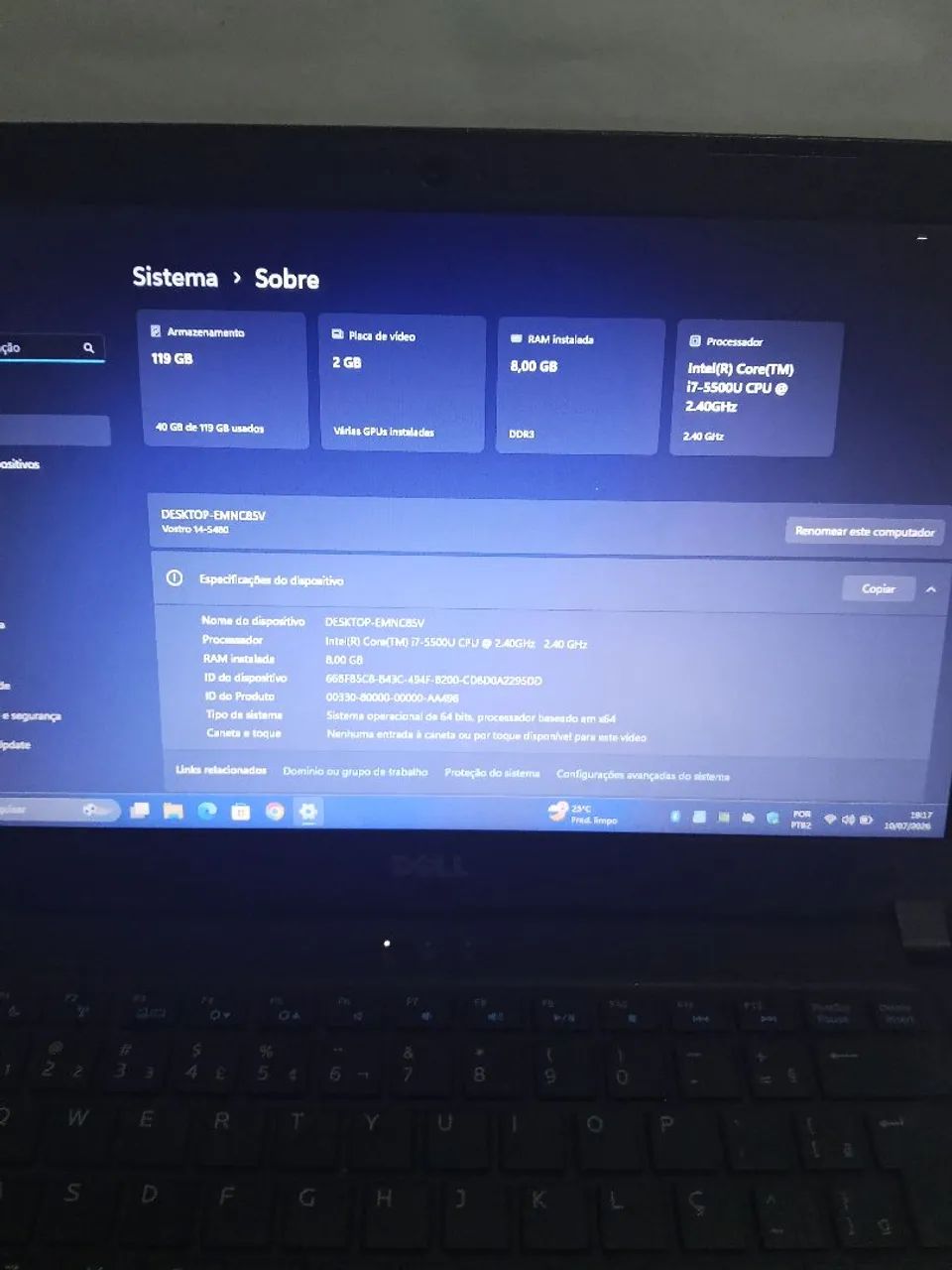 Notebook Dell Gamer i7 Com placa de Vídeo de 2GB  - Foto 4