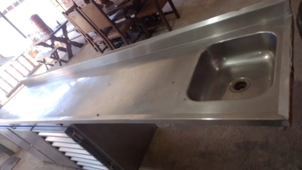 Balcão refrigerado com pia de inox  - Foto 5