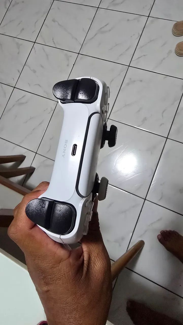 Controle PS5 COM Hall Effect cor Branco - Foto 2