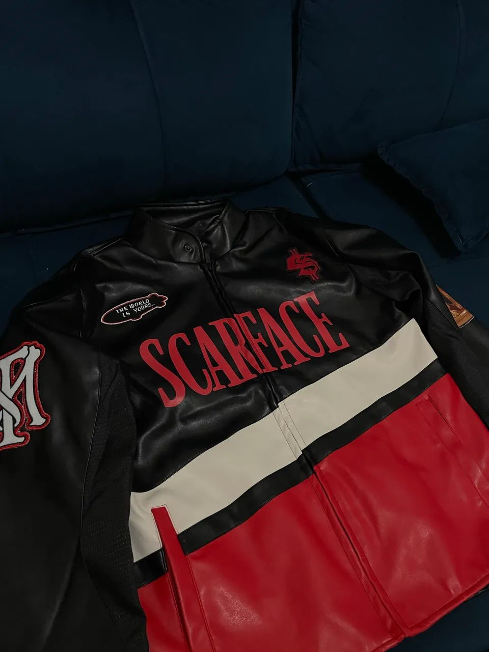 Jaqueta Couro Scarface × Reason Racing Jacket - Original (Nova com Etiquetas) - Foto 4