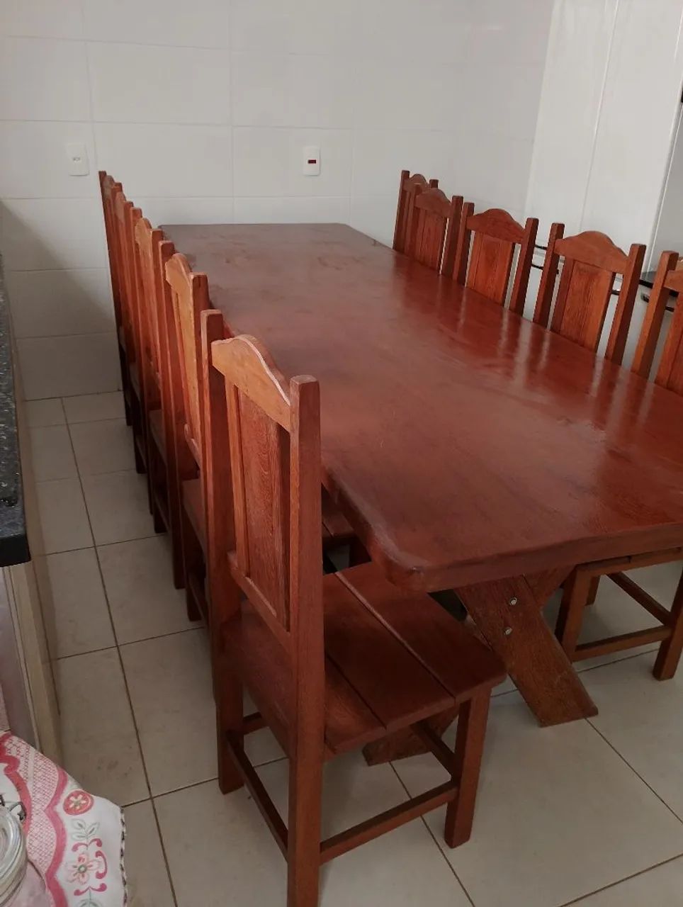 MESA EM MADEIRA ANGELIM 2,89X0. 90 M - Foto 2