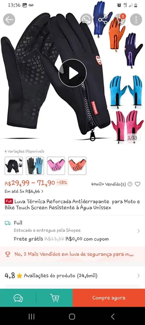 Luva termina impermeável  - Foto 3