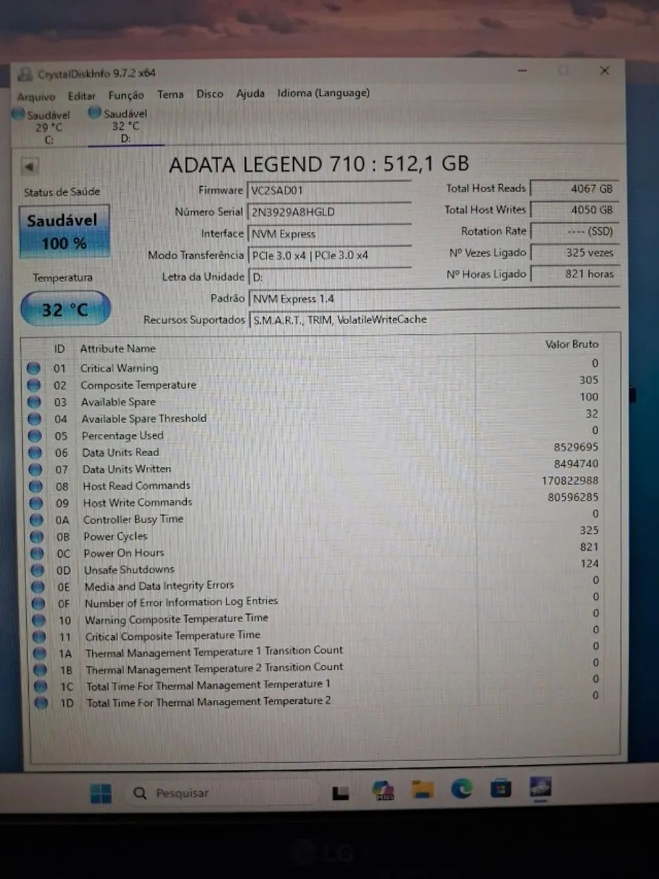 SSD M2 NVMe 512GB ADATA LEGEND 710 M.2 - Foto 3