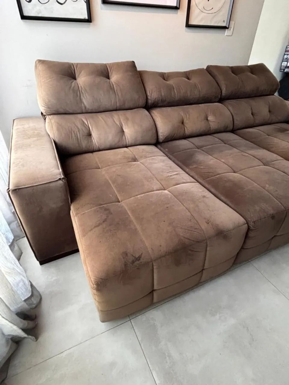 Sofá Retrátil 2,90m | Estrutura e espuma excelentes | R$ 1.890 - Foto 2