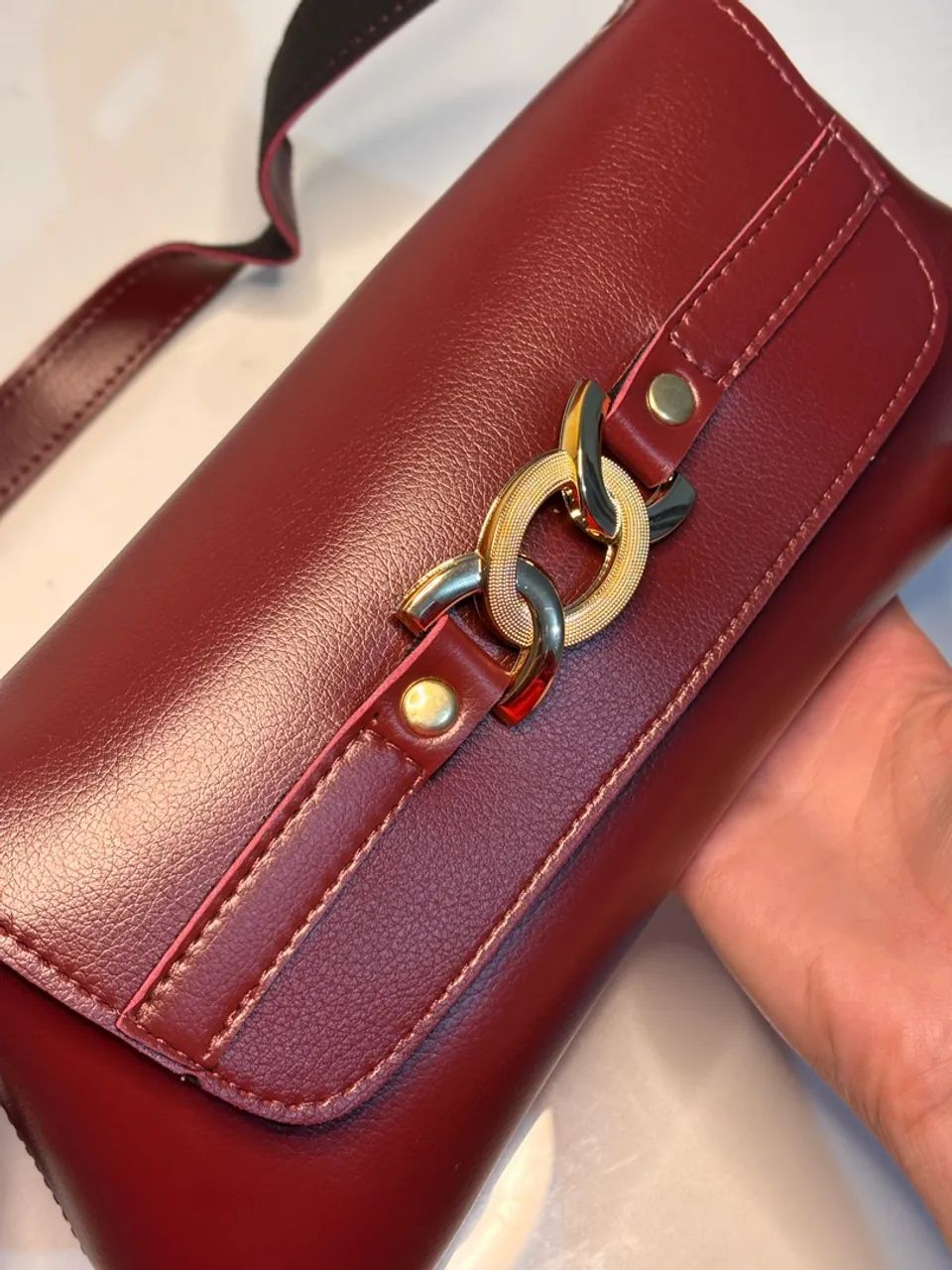 Bolsa feminina bordô/vinho lindissimaa - Foto 2