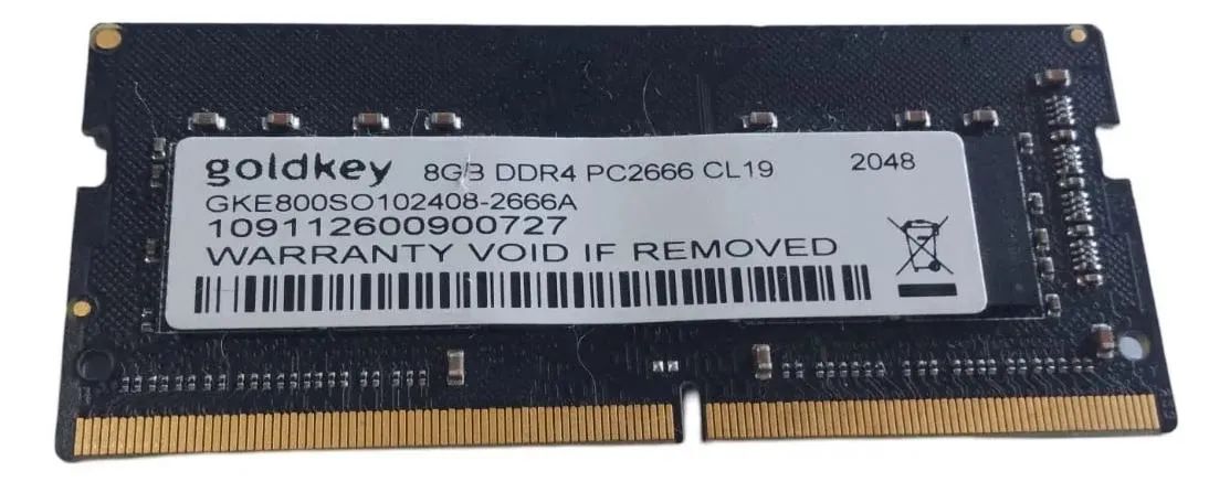 Memória RAM, DDR4, 8GB, 2666MHz, CL 19, Notebook - GOLDKEY - OEM - Foto 2