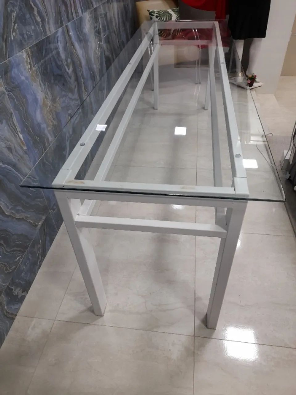 Mesa de vidro temperado 8 lugares (sem cadeiras) - Foto 2