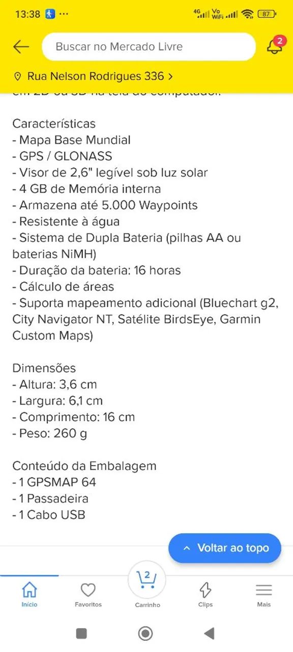 GPS Garmin 64MAPS - Foto 4