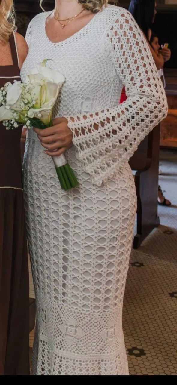 Vestido de noiva em crochê  - Foto 2