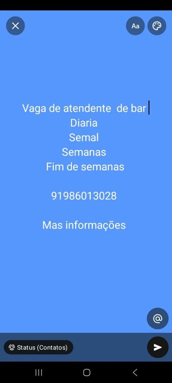 Vaga bartender 