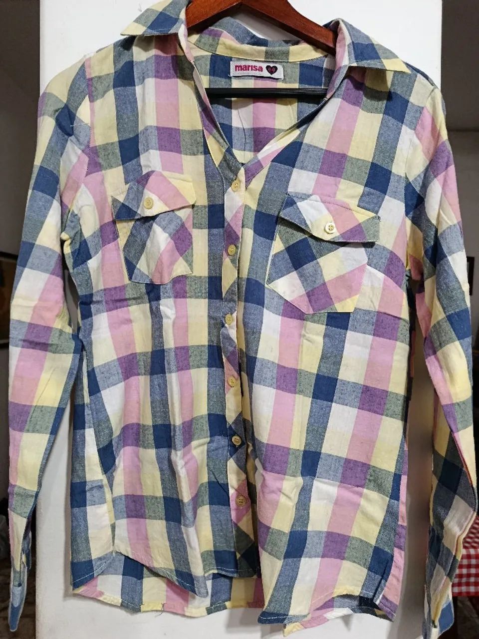 Camisa xadrez colorida 44