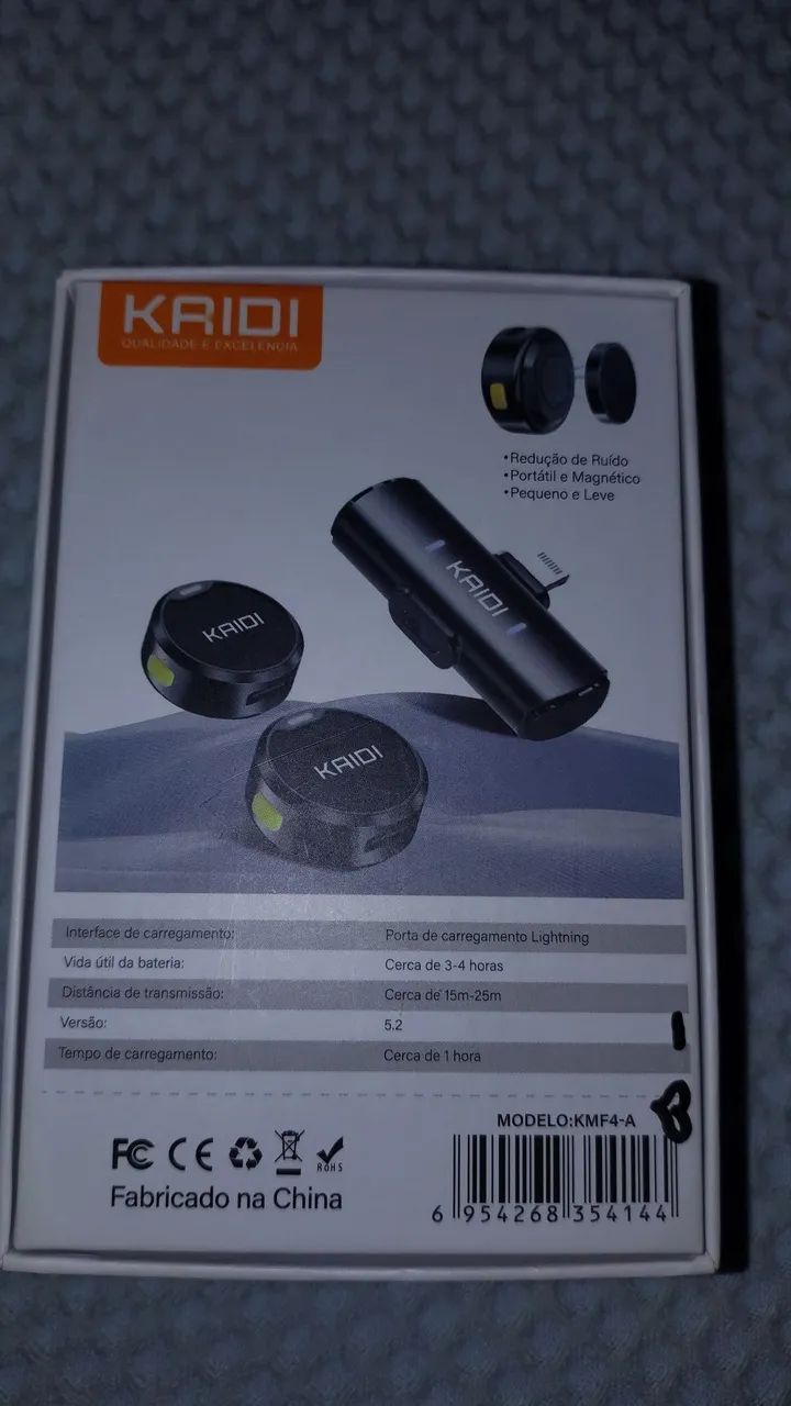 Microfone de lapela alta capacidade de captação de som sem fio - Foto 2