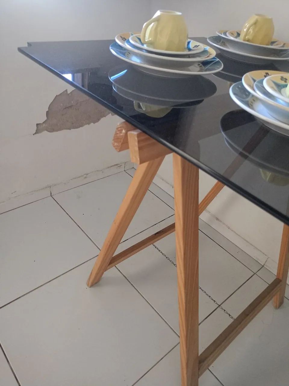 Mesa de vidro para 6 cadeiras - Foto 3