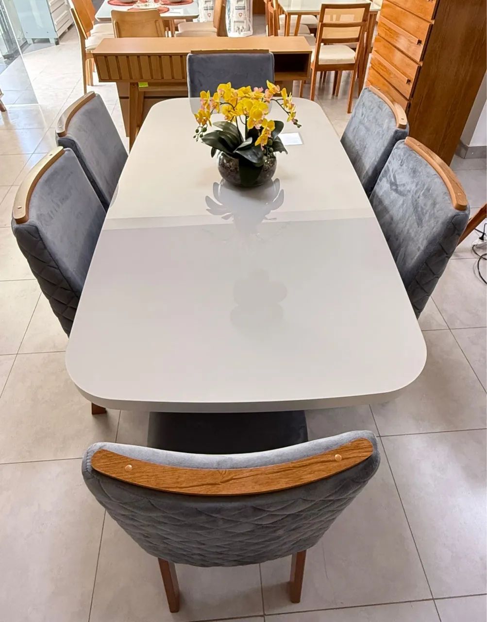 Mesa de Jantar 180x90 6 Lugares 100% MDF Pronta Entrega  - Foto 6