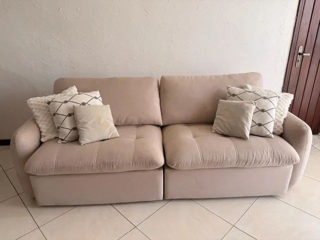 Sofá retrátil bege  - Foto 5