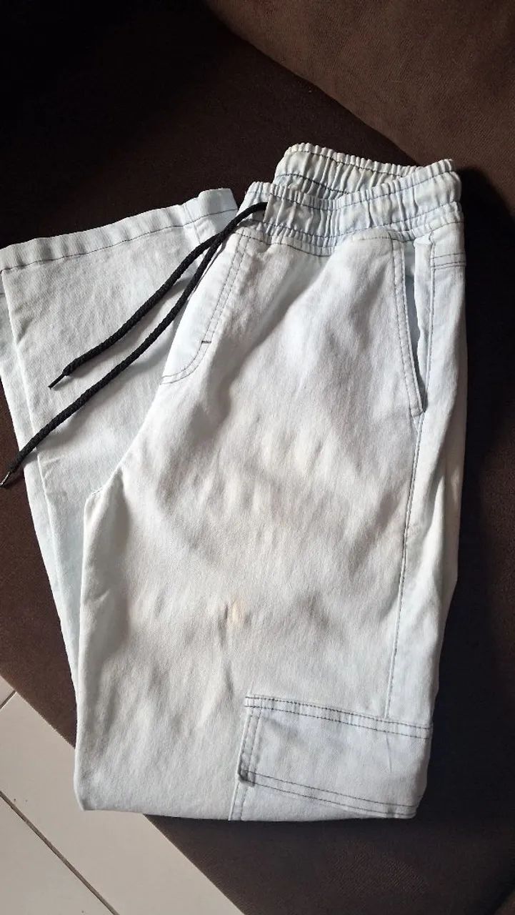 Calça masculina jeans lavada   - Foto 2