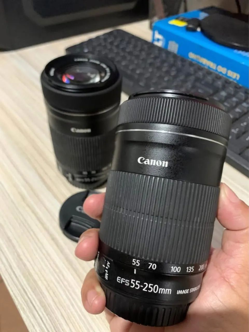 Vendo 2 Lentes Canon EF-S 55-250mm para Conserto. - Foto 2