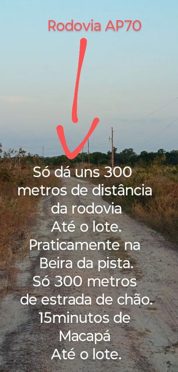 Belo terreno35x80pertinho deMacapá.pego moto cm parte do negócio