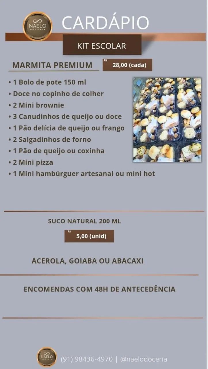 Marmitinha escolar / empresarial - Foto 5