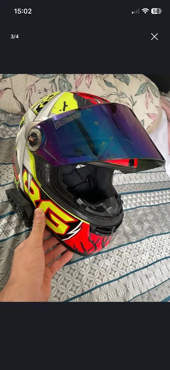 CAPACETE L52 RN, JÁ VEM COM INTERCOMUNICADOR  - Foto 2